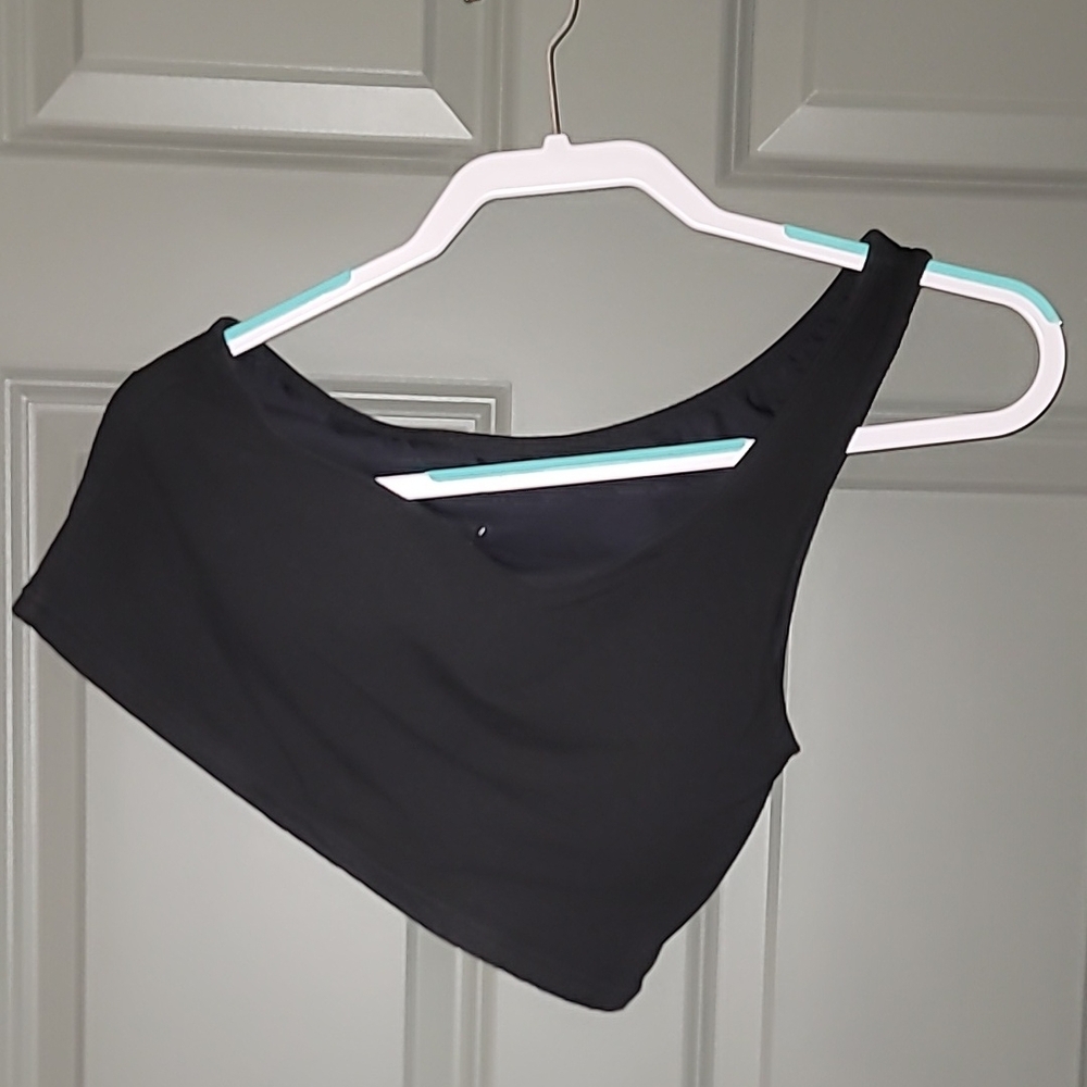 Black One-Shoulder Women's Top